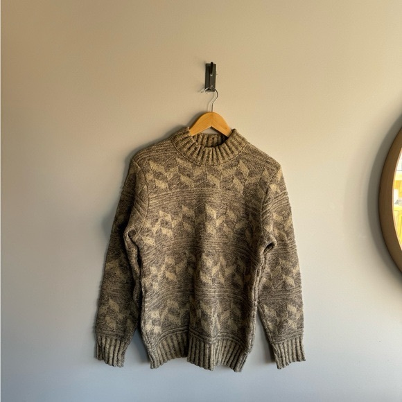 Vintage wool cream thick small chunky sweater - Picture 2 of 6